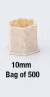 Wheat Hexagon Ink Cups 10mm Bag of 500