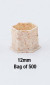 Wheat Hexagon Ink Cups 12mm Bag of 500