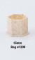 Wheat Hexagon Ink Cups 15mm Bag of 200