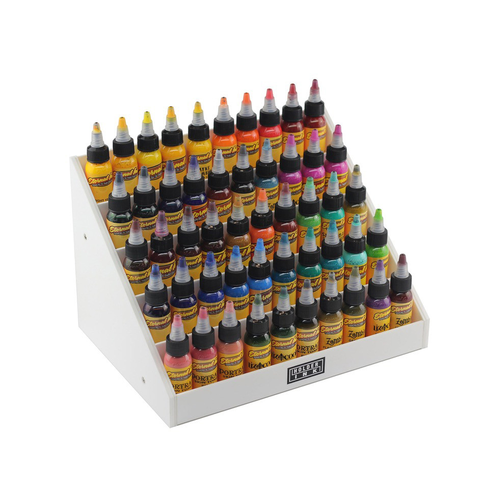 Ink Bottle Rack Organiser - Tiered - White